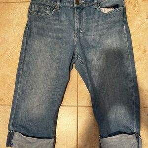 Seven7 Women's Cropped Blue Jeans